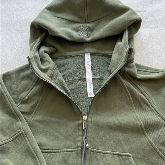 lululemon athletica Scuba Olive Green Full-Zip Hoodie, Women’s XS - Picture 5 of 9